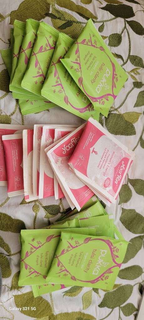 Selection of yogi/pukka herbal teas