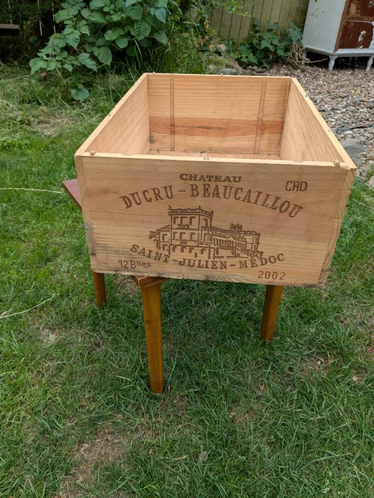 Chateau Ducru-Beaucaillou Wooden Wine Crate - Good Condition