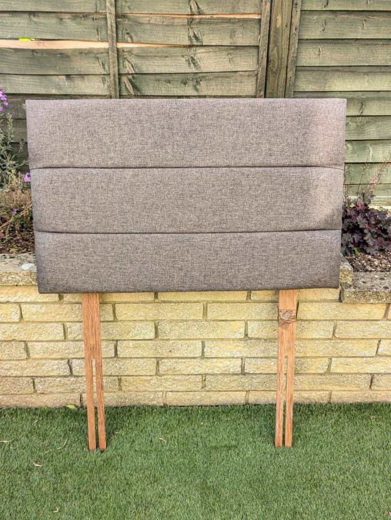 Brown Fabric Headboard – Single Bed Size, Good Condition