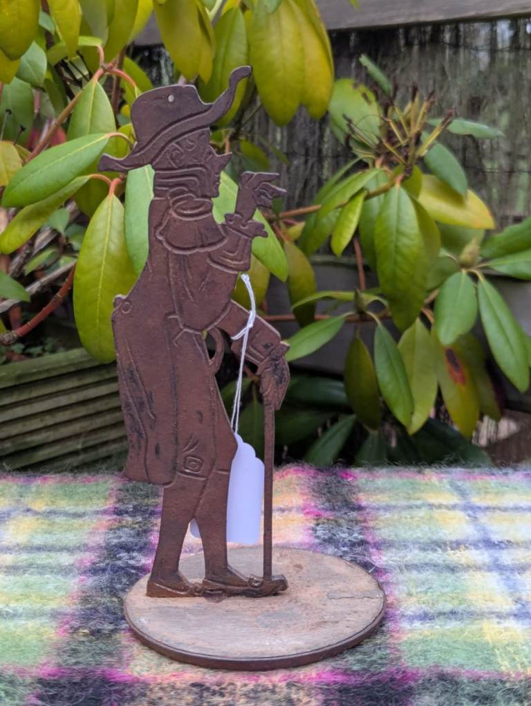 Vintage iron gent in Pilgrim attire