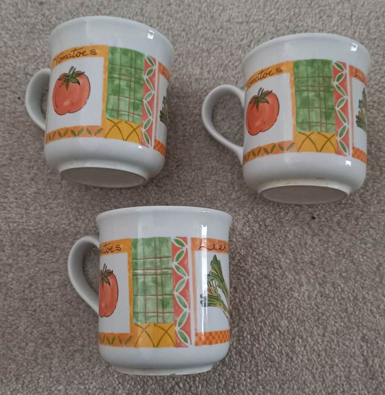 3 Staffordshire Covent Garden Tea/Coffee Mugs