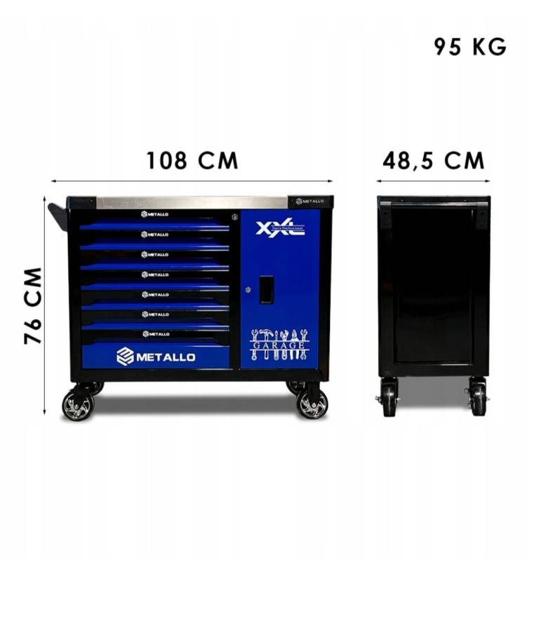 METALLO 7 drawer tool chest 6 drawers full with tools