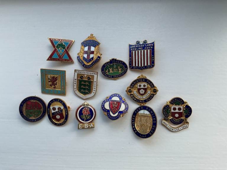 70 years old Bowling Club Lapel Badges.