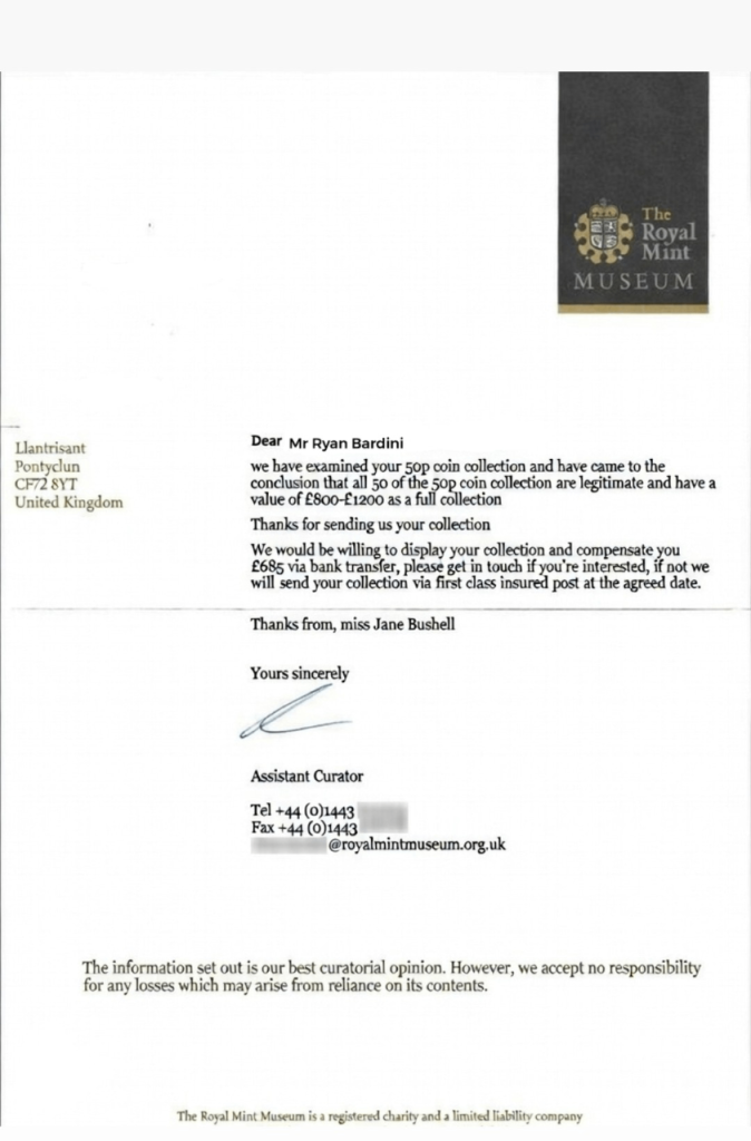 Certified 50p collection has minted mistakes and ore production mistakes VERY RARE ! 