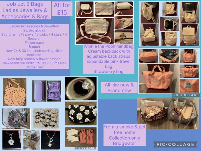 Job Lot 2 Bags Ladies Jewellery & Accessories & Bags