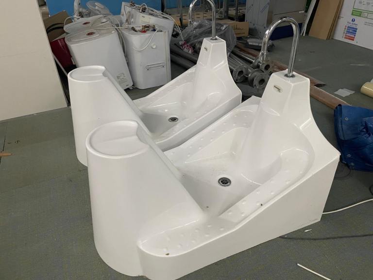 WuduMate Bathroom Sinks/Basins - White, New Condition