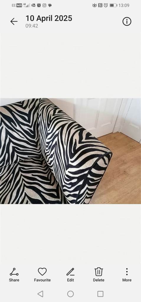 Designer DFS As NEW Immaculate Sofa with 4' square stool 