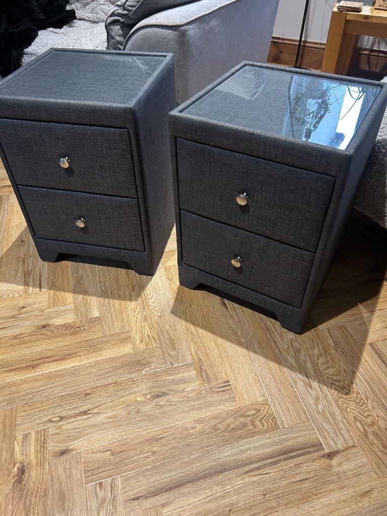 image for Grey bedside cabinets 