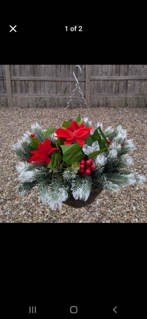 New Festive Artificial Hanging Basket