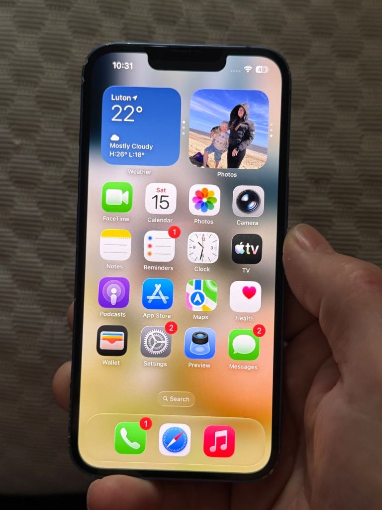 Boxed Apple iPhone 13 256 GB Blue Unlocked 98 % Battery Health