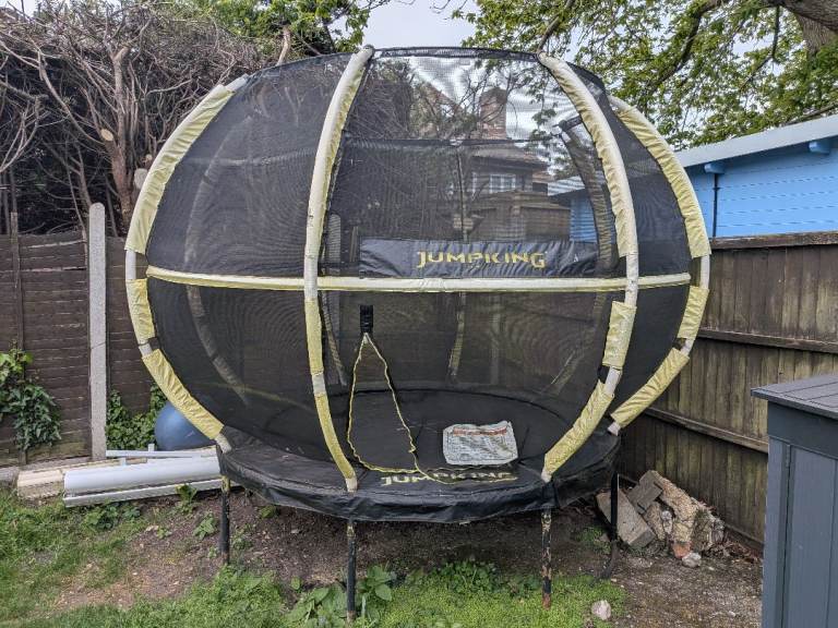 JumpKing ZorbPOD Premium 8ft Round Trampoline with Safety Enclosure