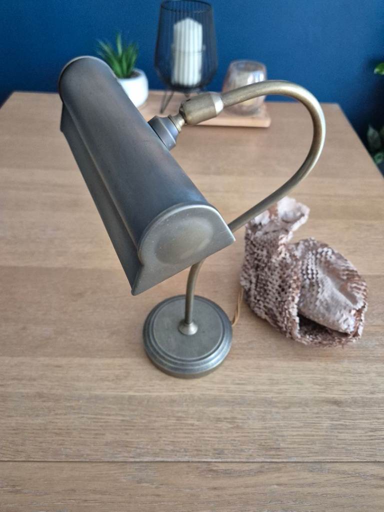 Jim Lawrence Peterhouse Desk Lamp In Antiqued Brass
