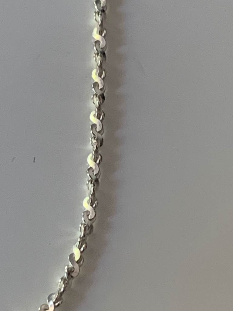 Sterling Silver Fine Twisted Singapore Chain 18"