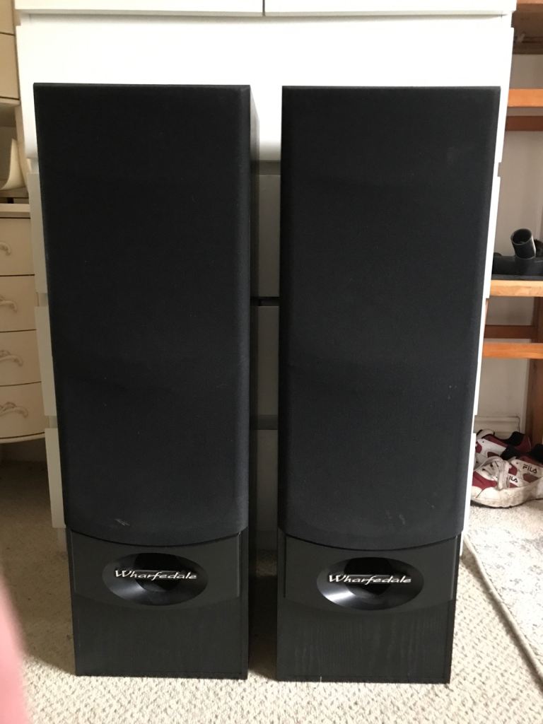 Wharfedale Speakers in Black with Surrounds and Centre