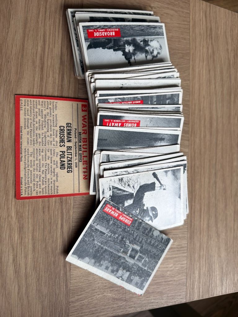 Vintage War Bulletin Postcards / Cards – Collection of Historical Items