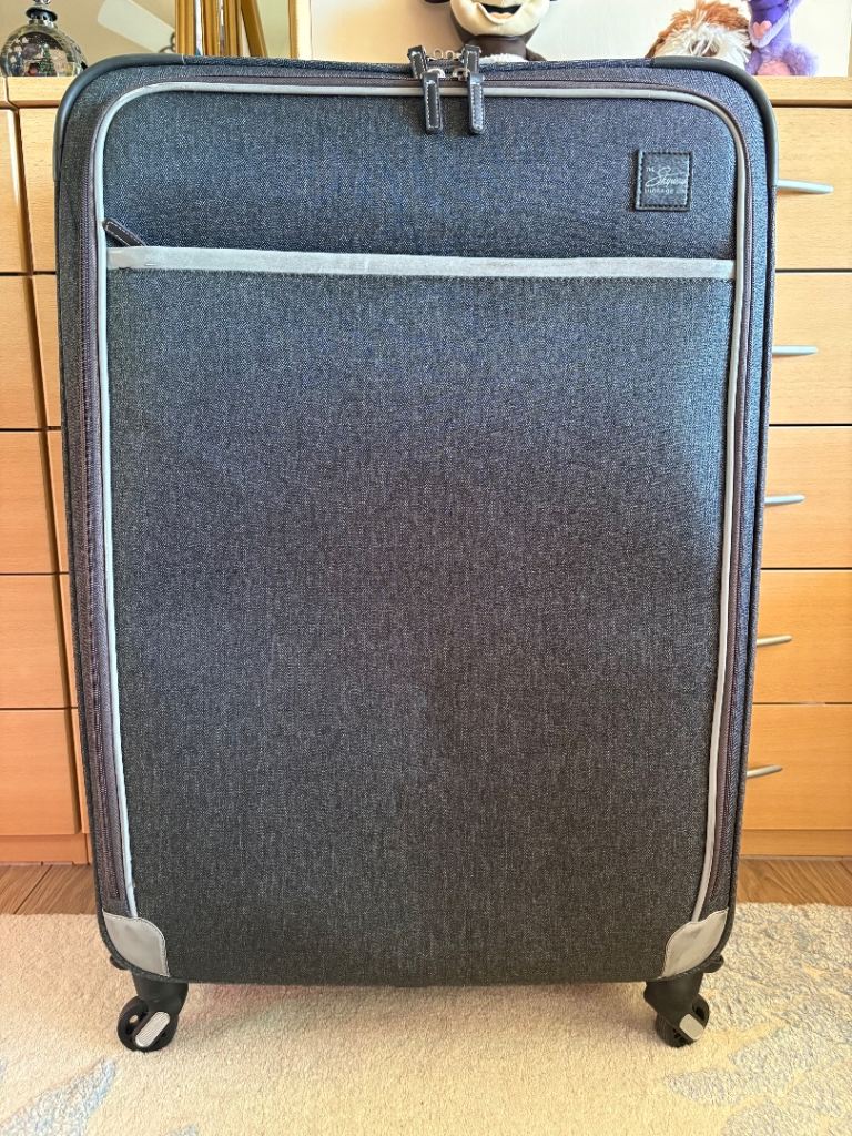Large Grey Suitcase. 