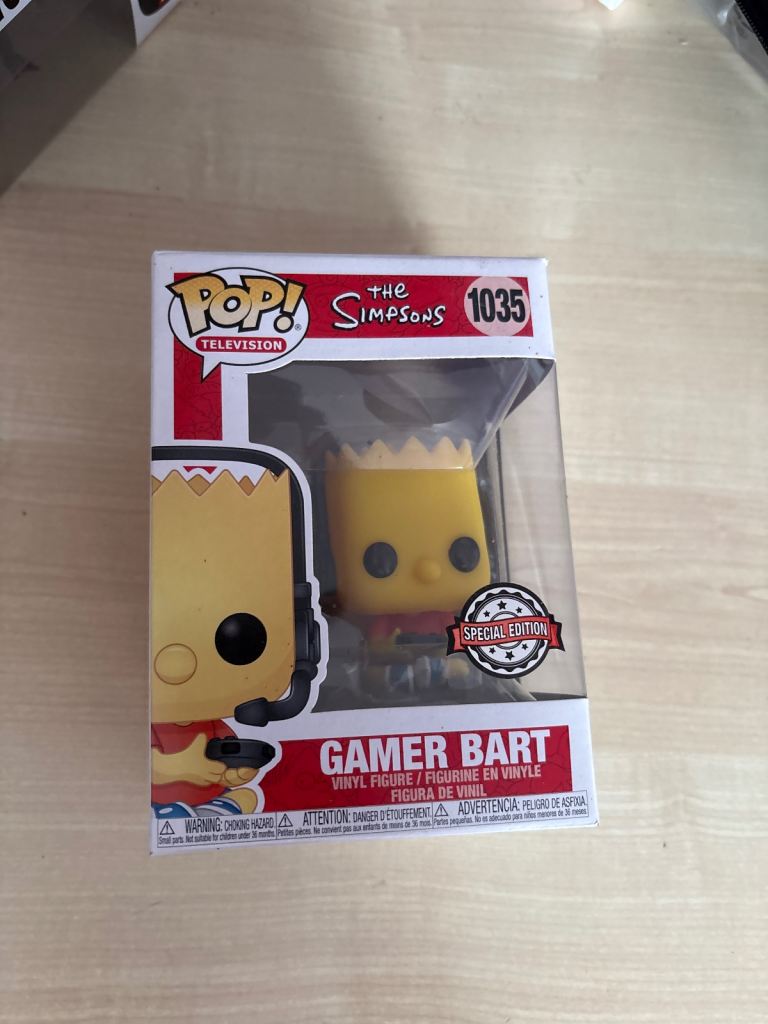 Funko Pop! The Simpsons Gamer Bart #1035 Special Edition