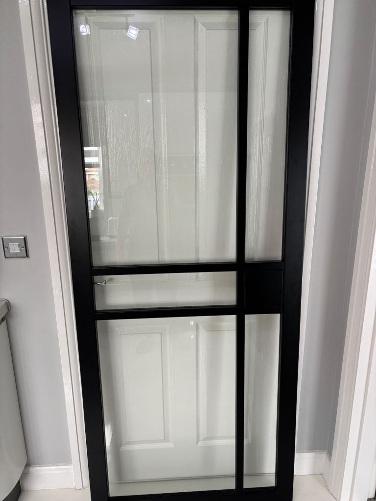 Black Glazed Internal Door JB Kind City Door