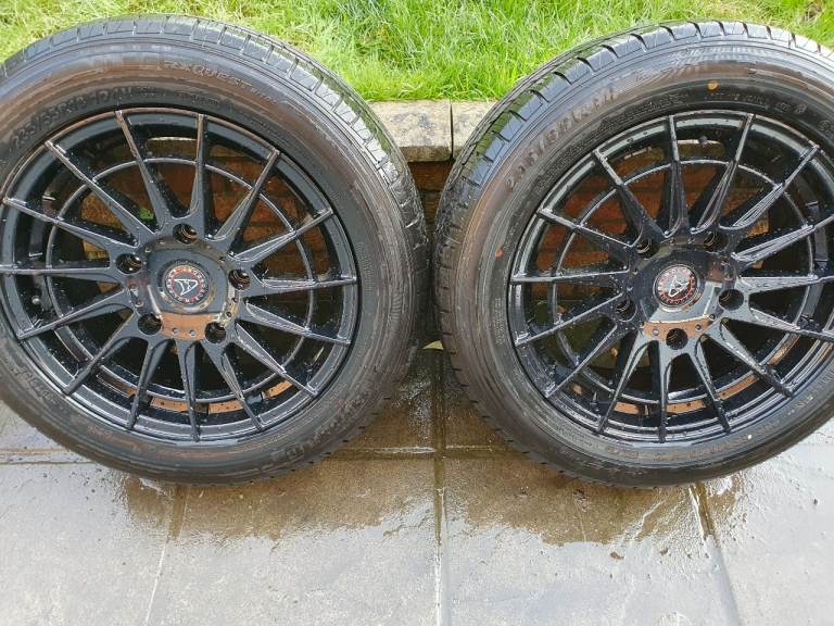 18"BRAND NEW ALLOY WHEELS x2 WOLFRACE /FORD TRANSIT/CUSTOM/ PCD 5x160 8jx18 ET50 GLOSS BLACK