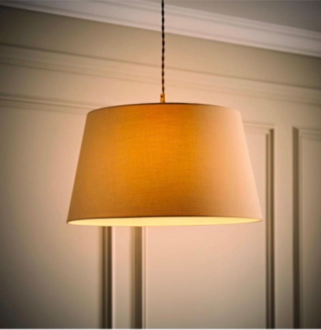 Natural Tapered 45cm Easy Fit Pendant Lamp Shade