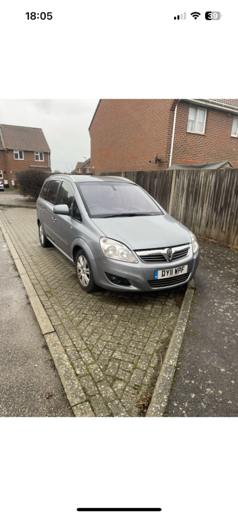 Vauxhall, ZAFIRA, MPV, 2011, Manual, 1796 (cc), 5 doors