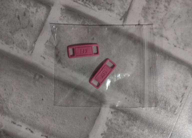 Pink Air Force One lace tags 