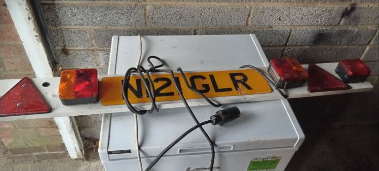 Trailer lighting board with cable with connector good condition good working order 