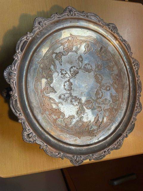 Antique Silver Plated serving Platter
