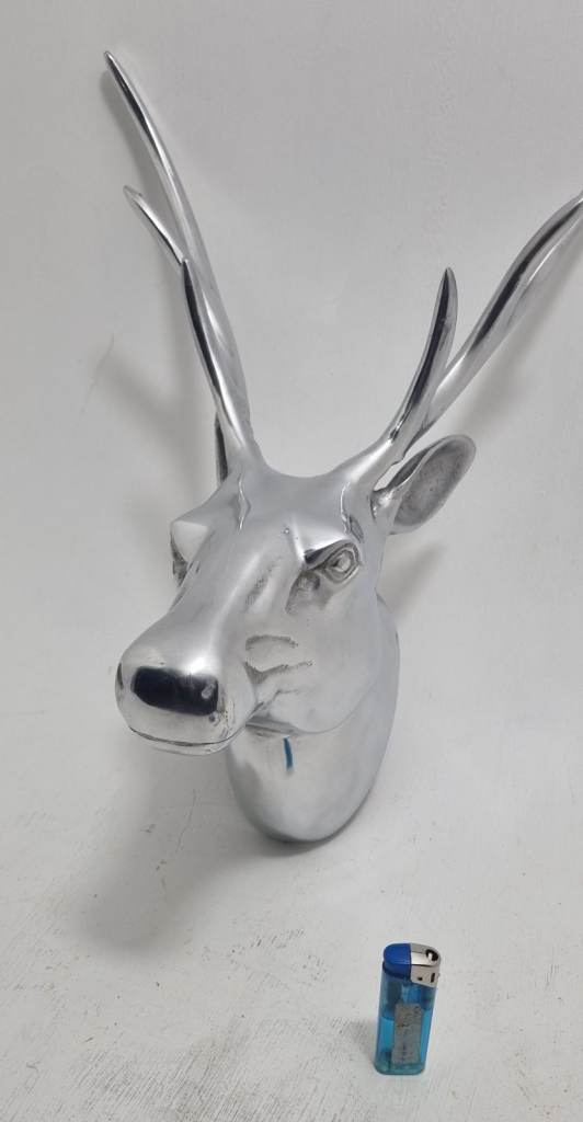 Unusual Large Metal Aluminium Stags Head Wall Hanging |Deer| Animal | sculpture  |Decoration
