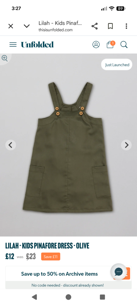 Unfolded girls clothing aged 4-5