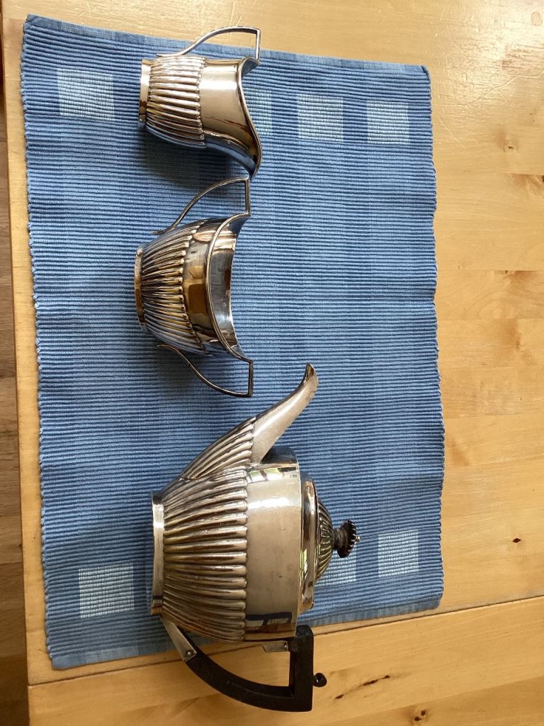 Art Deco Vintage Silver Plated Tea Set