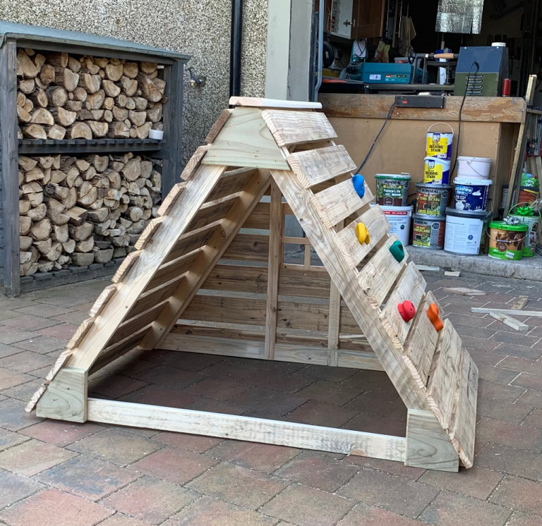 Handmade Wooden Children’s Climbing Den Frame