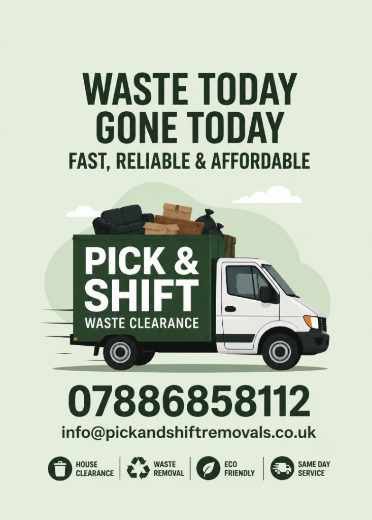 Pick & Shift Removals | House Removals | Waste Clearance | From £60/hr