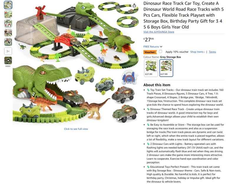 Create A Dinosaur World Road Race Tracks with 5 Pcs Cars, Flexible|| Brand new 50% off price 