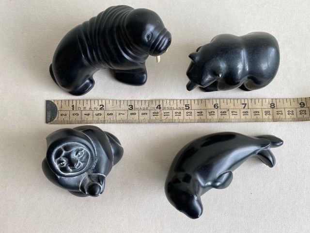 BOMA Canadian figurines. Walrus, Seal, Bear, Inuit Figure | in