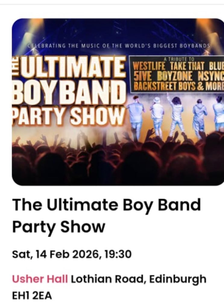 Ultimate boyband tickets x2