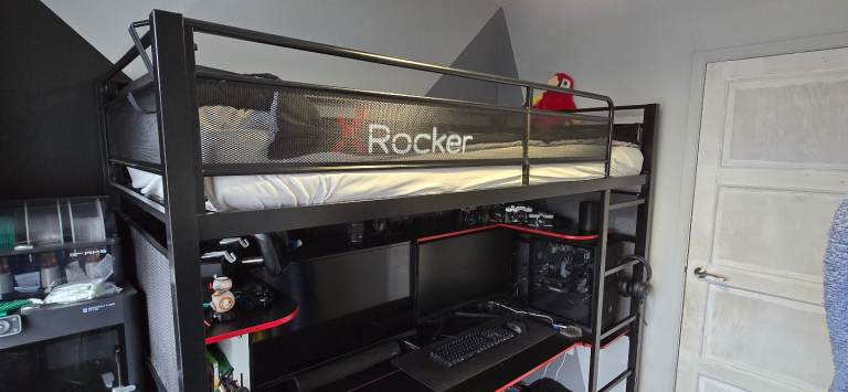 Bunk bed and xrocker gaming bed