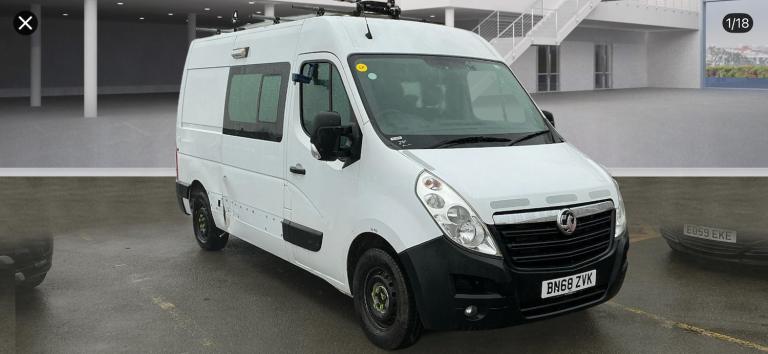 2018 Vauxhall Movano Welfare Van Mess Unit Euro 6 Campervan 2.3cdti PANEL VAN Diesel Manual