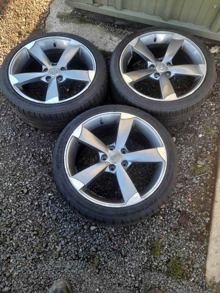 AUDI 18INCH TURBINE/ROTA ALLOYS×3