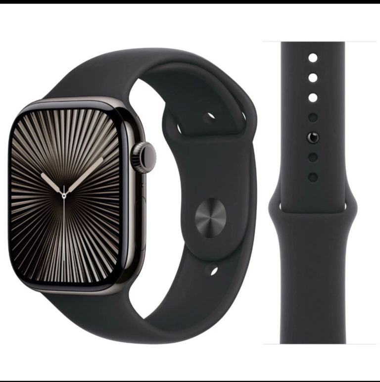 Genuine Apple Watch Sport Band Strap BLACK 42mm - New