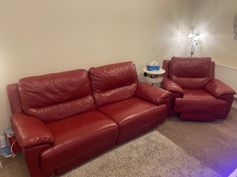 DFS Power Recliner 3 Seater & Armchair