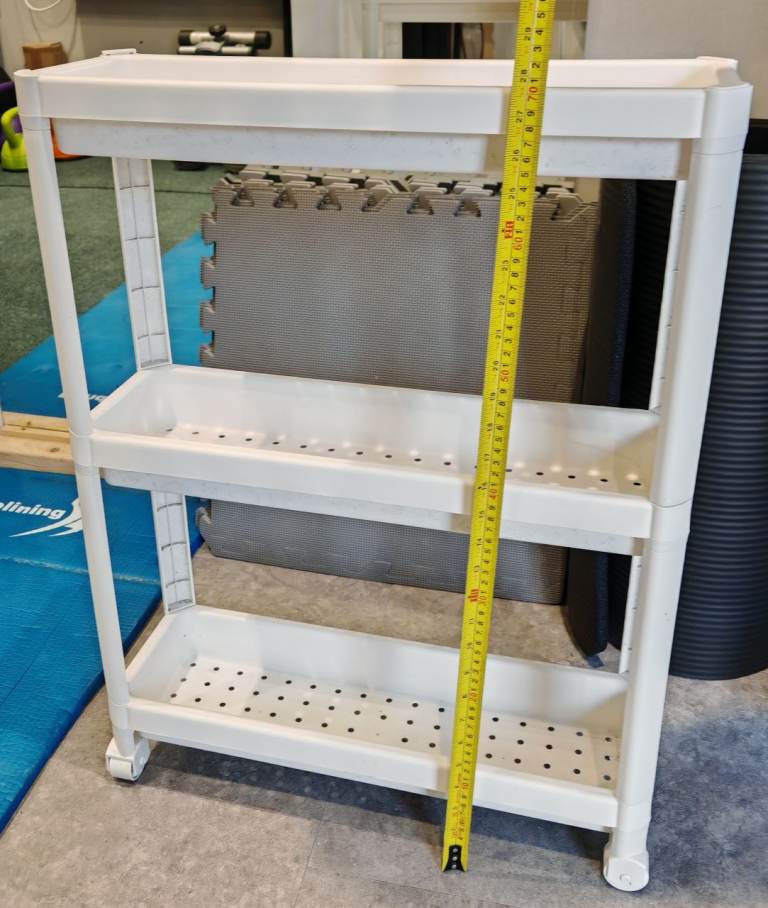 3 tier narrow trolley on wheels 