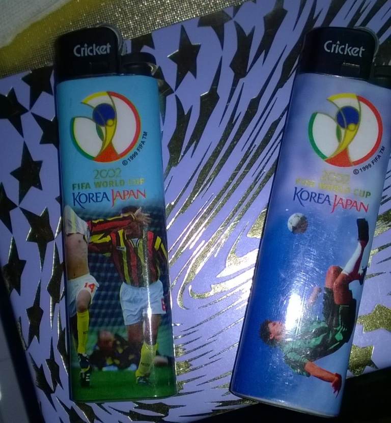 pair World Cup 2002 Korea Japan souvenir lighters