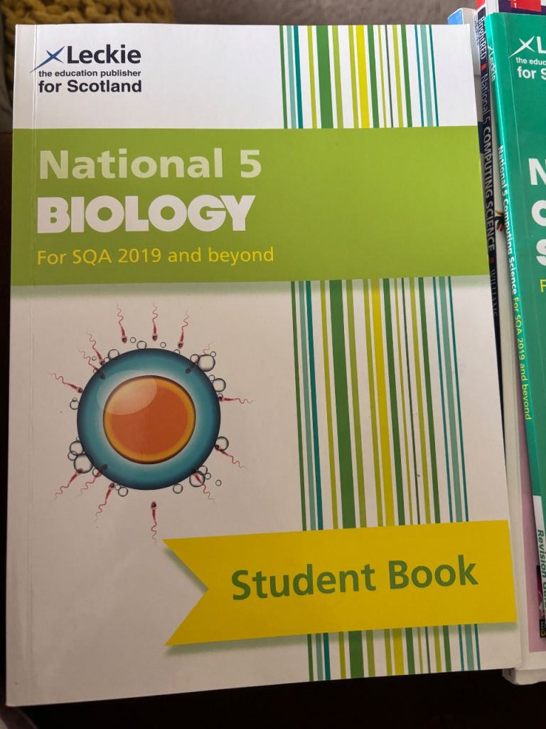 National 5 SQA Study Books - Maths, Biology, Business, Computing
