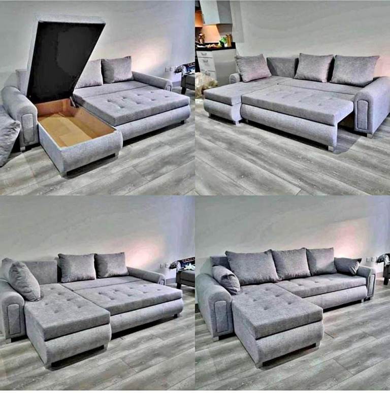 Berlin 3 Seater Ottoman Storage Sofa Bed/ Pull Out Sofa Bed - SALE ( Inbox For Price ) ]]]