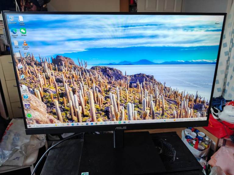 ASUS VA24DQF computer monitor 24 inch 3 years old good working HDMI and DP cables included