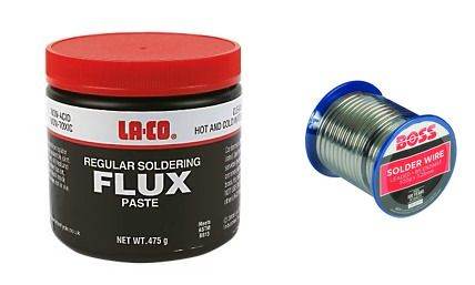 Job Lot Soldering Laco Flux 465g and Boss Lead Solder 500g