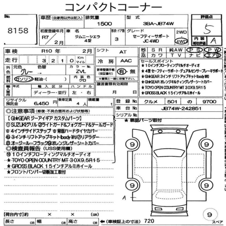 Suzuki jimny sierra 1.5 auto 4wd 1800 miles japanese import body style kit 2025