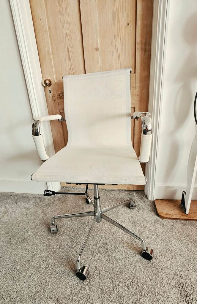 Executive Conference Chair white mesh and chrome 