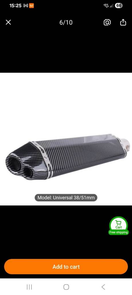 Motorcycle end can muffler 